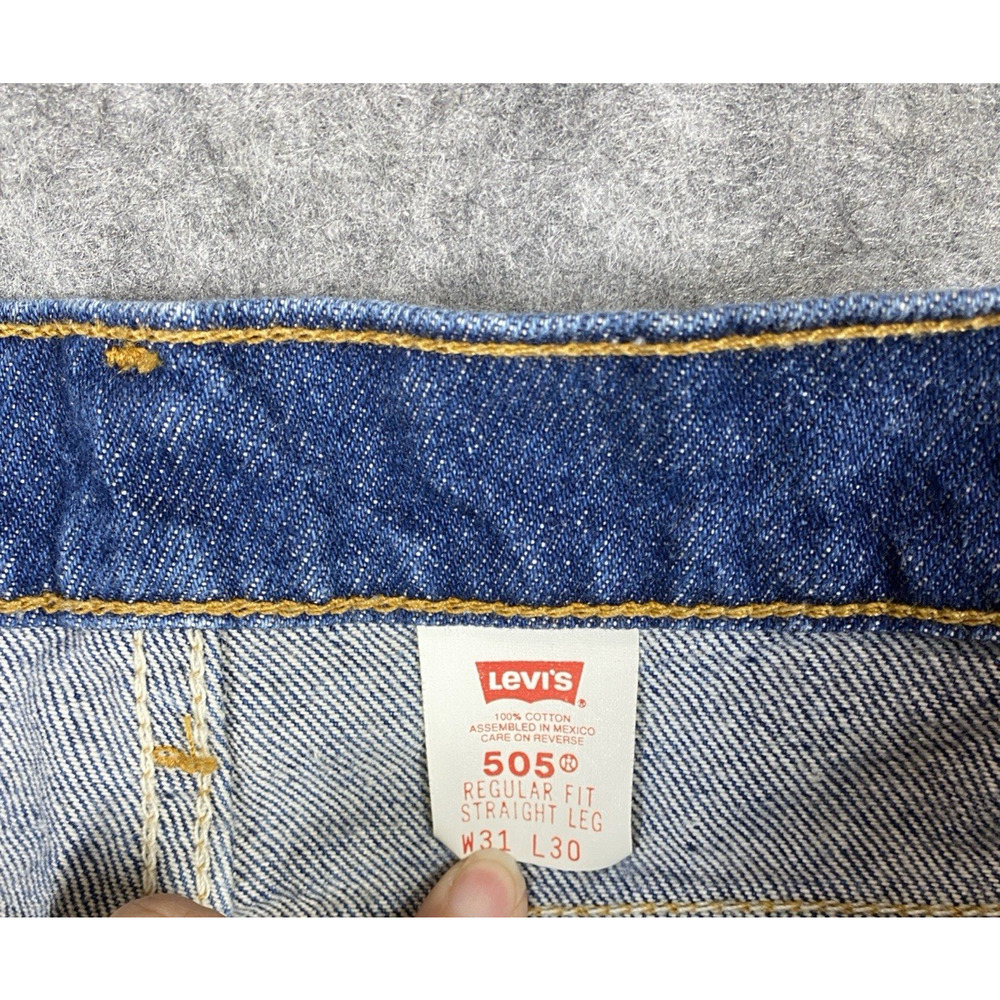 Vintage Levis 505 Jeans Mens 31 x 30 Orange Tab Straight Leg USA Made 90s - Picture 11 of 15